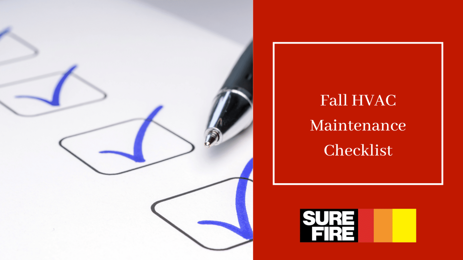 Fall HVAC Maintenance Checklist - Sure-Fire